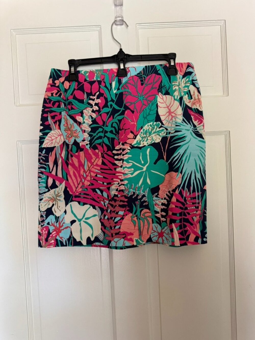 Talbots Jungle Botanical Stretch  A-Line Skirt